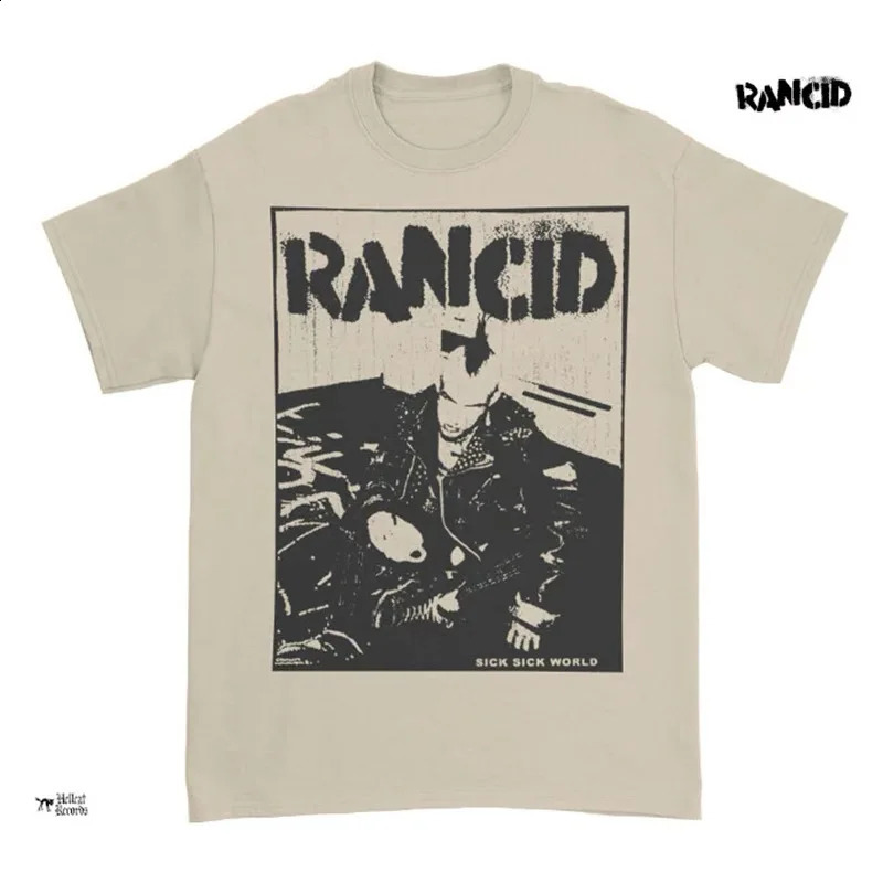2025 rancid band british punk band rock music cotton loose direct injection short sleeve mens tshirt top summer 250526