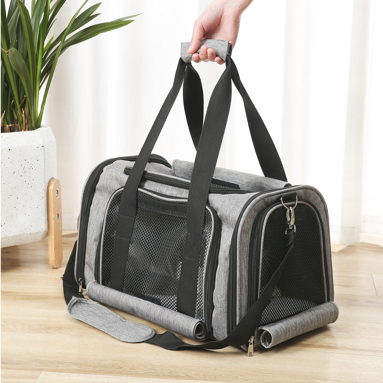 Pet Carrier Bag for Small Medium Cats Dogs Puppies up to 26 Lbs Steel Frame Dog Carrier pricacy-Oriented cat Carrier Collapsible pet Carrier for Easy 