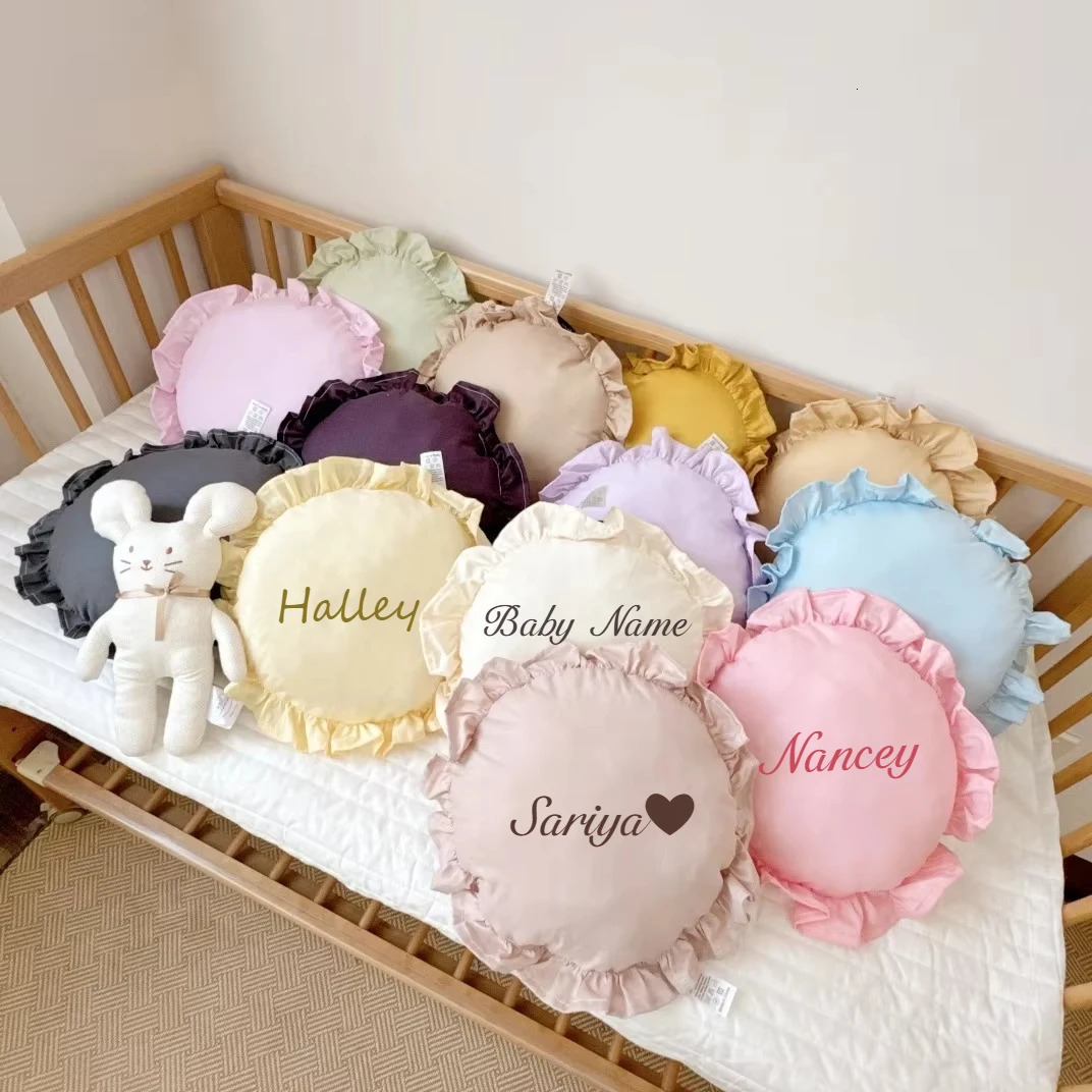 Personalized Nordic Style Cotton Solid Color Baby Pillow 3030cm born Children Kids Sleep Neck Pillows Bedding Pillow 250527