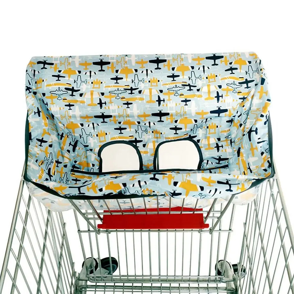 Useful Plane Antidirty Animal Waterproof Wave Pattern Baby Trolley Cover Kids Cushion Mat Shopping Cart Highchair 250527