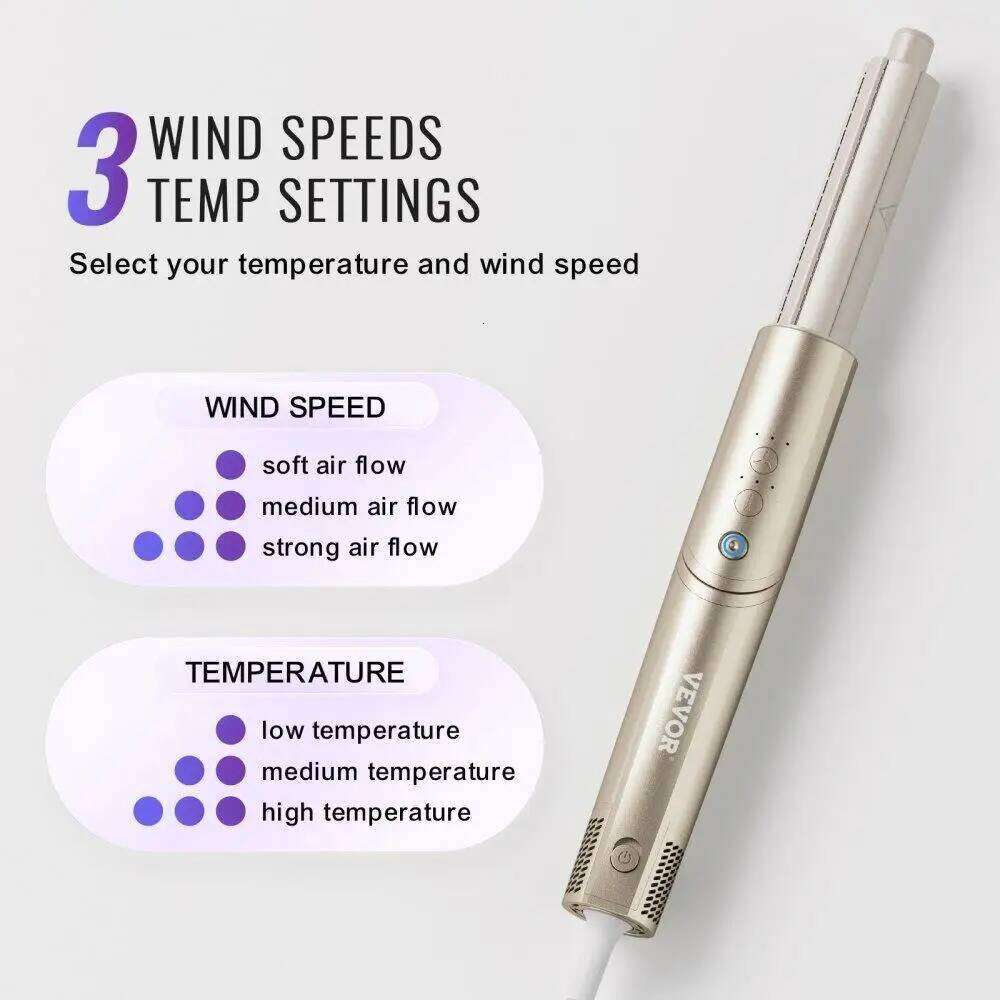8 Piece Curling Iron Set 1.25 Inch Ceramic Wand for All Hair Types