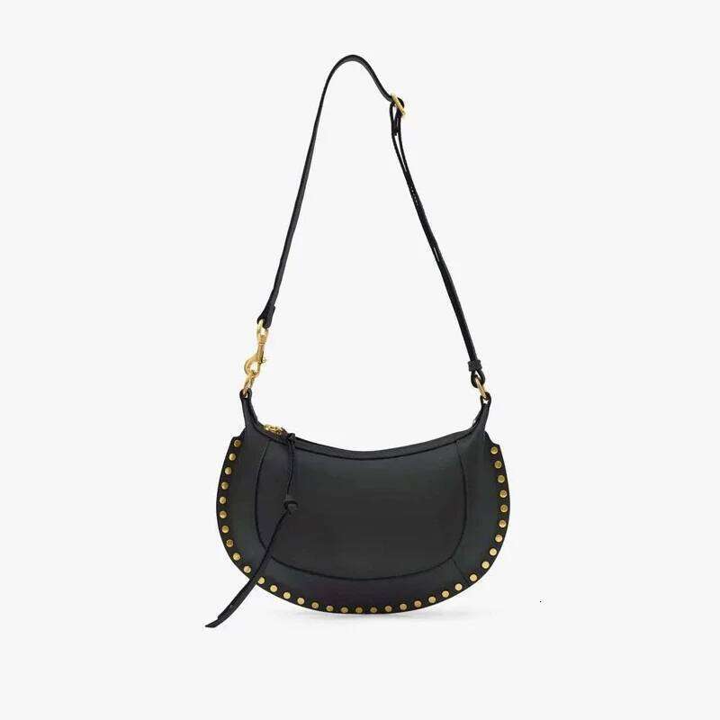 Women's Bags Designer New Fashion Women Single-Shoulder Black Rivet Retro Crossbody Luxurious Design Ladies Underarm Bag