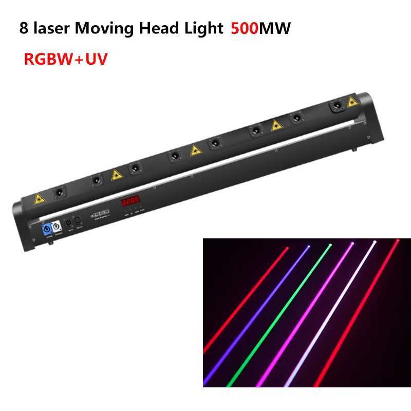 Full Color RGB 8 Eyes Moving Head Light DMX512 Kontrol Lazer Bar Beam Sahne Etkisi Aydnlatma Dn Doum Gn Partisi DJ Disko iinXJ250527