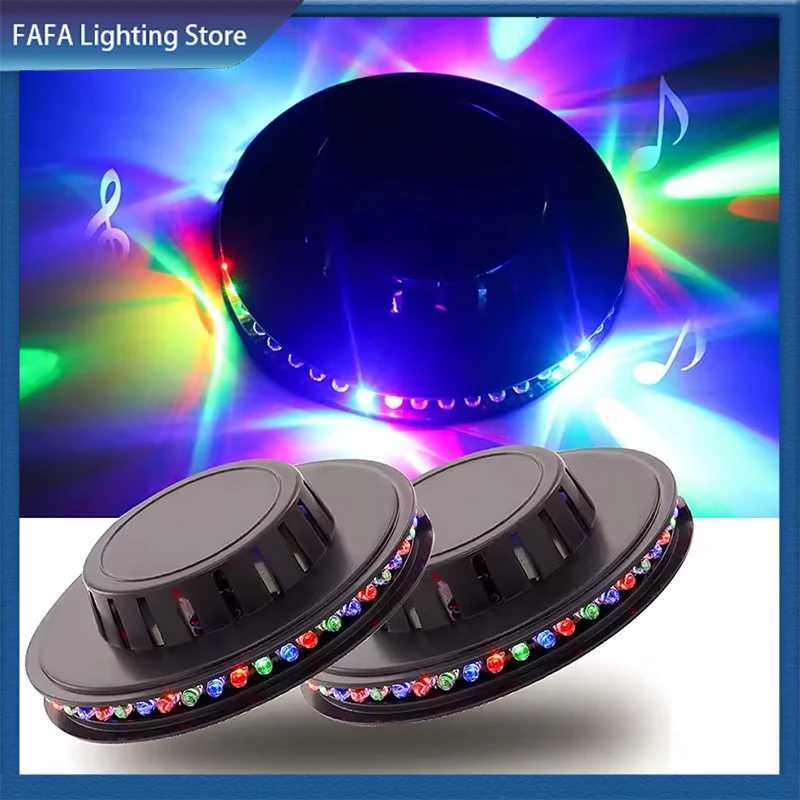 Colorful Disco Lights 48LED RGB Stage Light Sunflower Laser Projector Wall Lamp Bar DJ Background Lights for Christmas PartyXJ250527