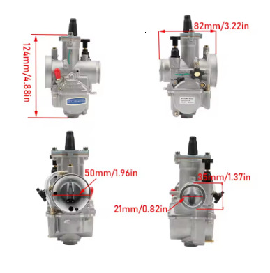 Universal Carburetor For PWK 28 30 32 34 mm 2T 4T For Keihin Mikuni Carburador With Power Jet For Yamaha Suzuki Honda 75cc-250cc