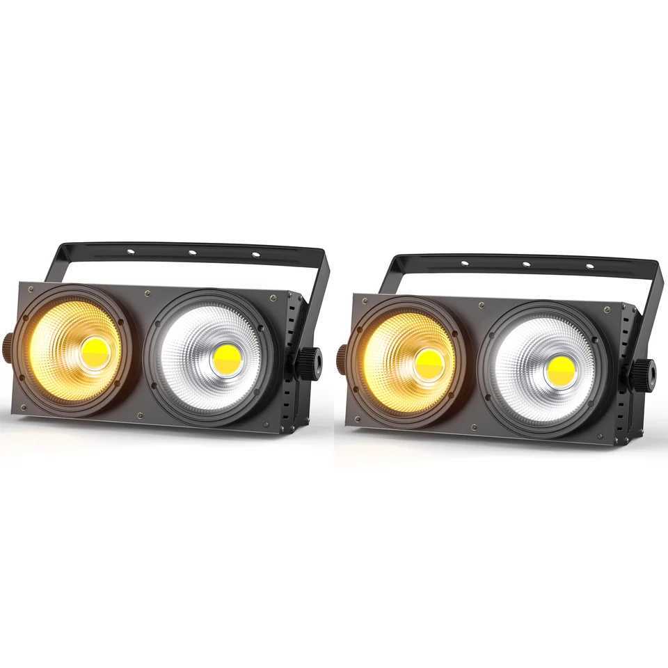 Yiflamefly 2Pcs 200W COB LED Par Lights Outdoor Fill Light DMX512 Stage Light For Wedding Music Show Dance Party Stage Lighting XJ250527