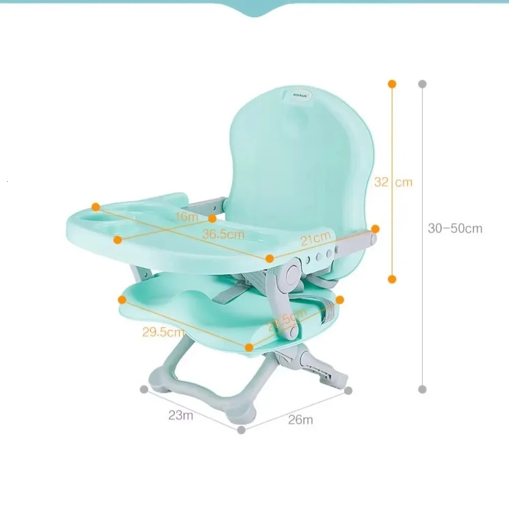 Baby Dinning Chair Foldable Space Saving Booster Seat Height Adjustable Feeding Chairs Outdoors Portable Toddler and Table 250527