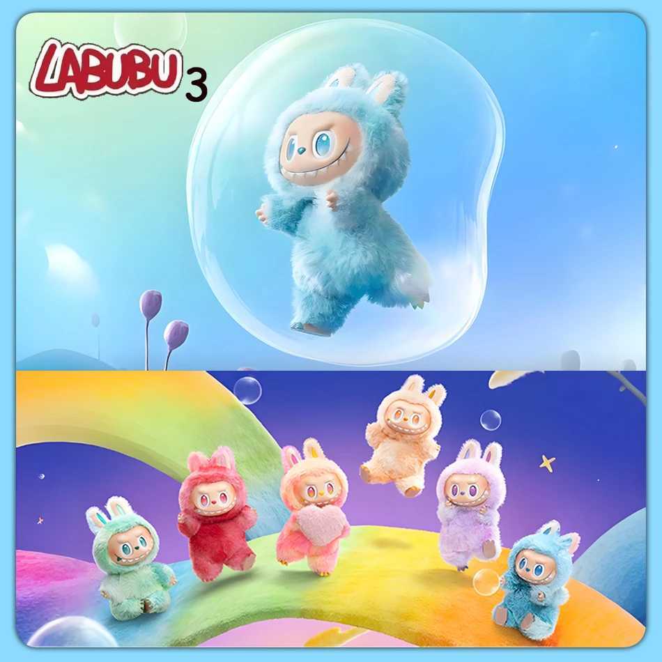 Labubu 1 2 3 The Monsters Heartbeat Macaron Enamel Face Blind Box PVC Figurine Tabletop Ornament Kawaii Doll Kid Christmas Gift W250526