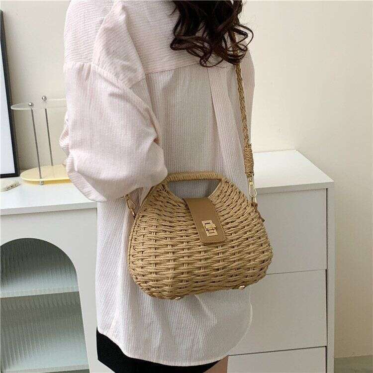 Bohemian Style Straw for Women 2025 New Trendy Versatile Crossbody Bag Summer Woven Handbag