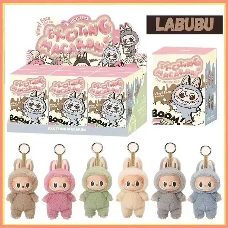 Blind Box Series Monster Labubu Plush Doll Macaron Labubu Monster Blind Box Doll Pendant Birthday Gift China High Quality Replica W250526