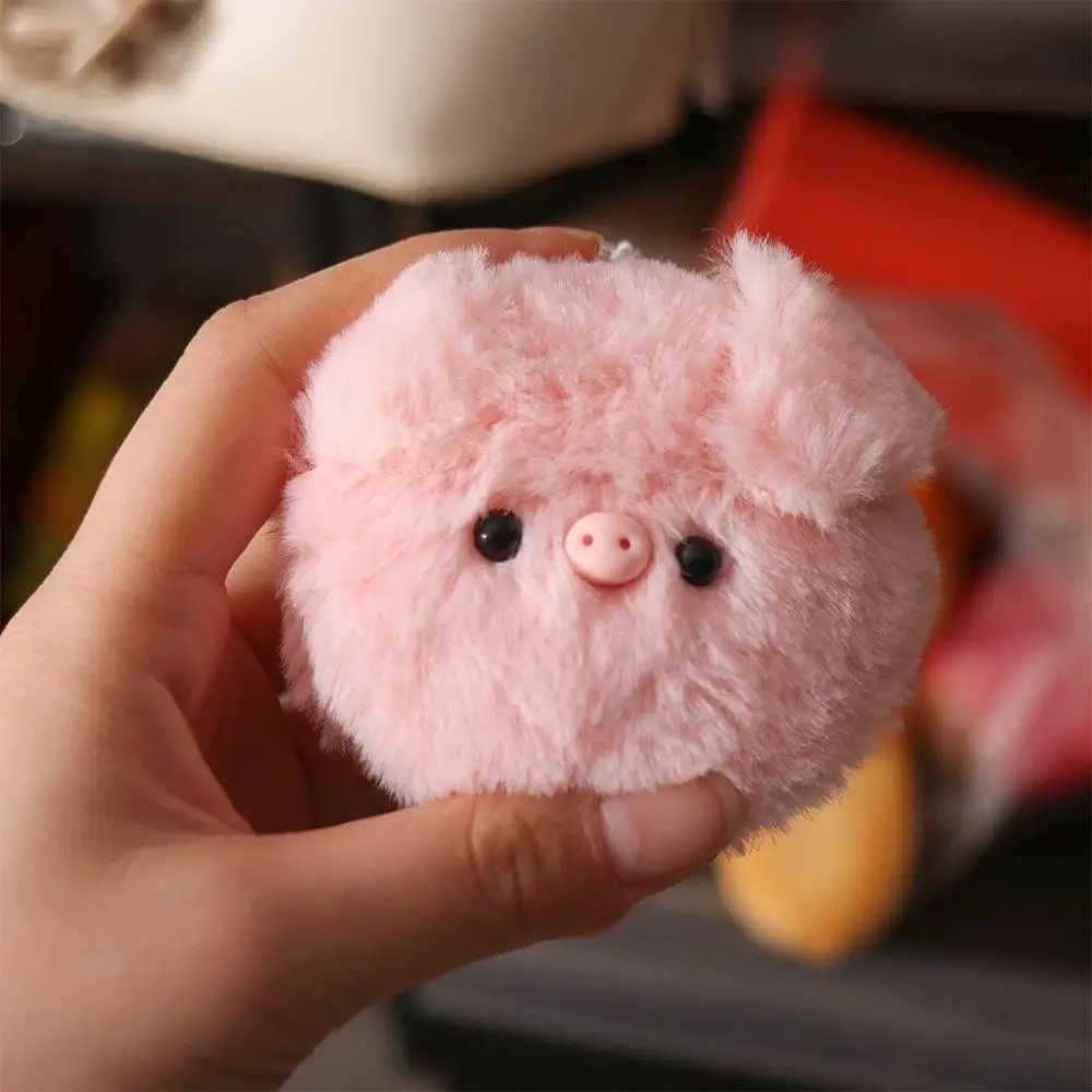 Small Pig Head Small Pig Head Plush Pendant Soft Plush PP Cotton Pig Head Bag Pendant Little Fresh Animal Keychain W250526