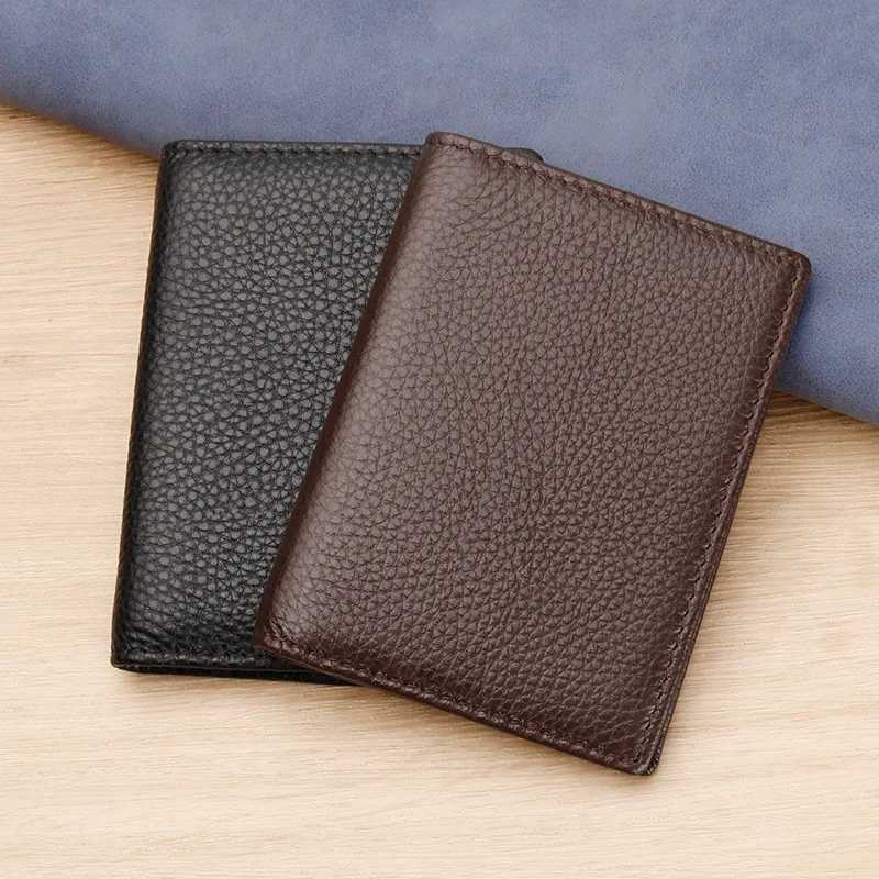 Bifold Business Card Holder Wallet ID Windows Documents Card Wallet for Men RFID Blocking Z250527