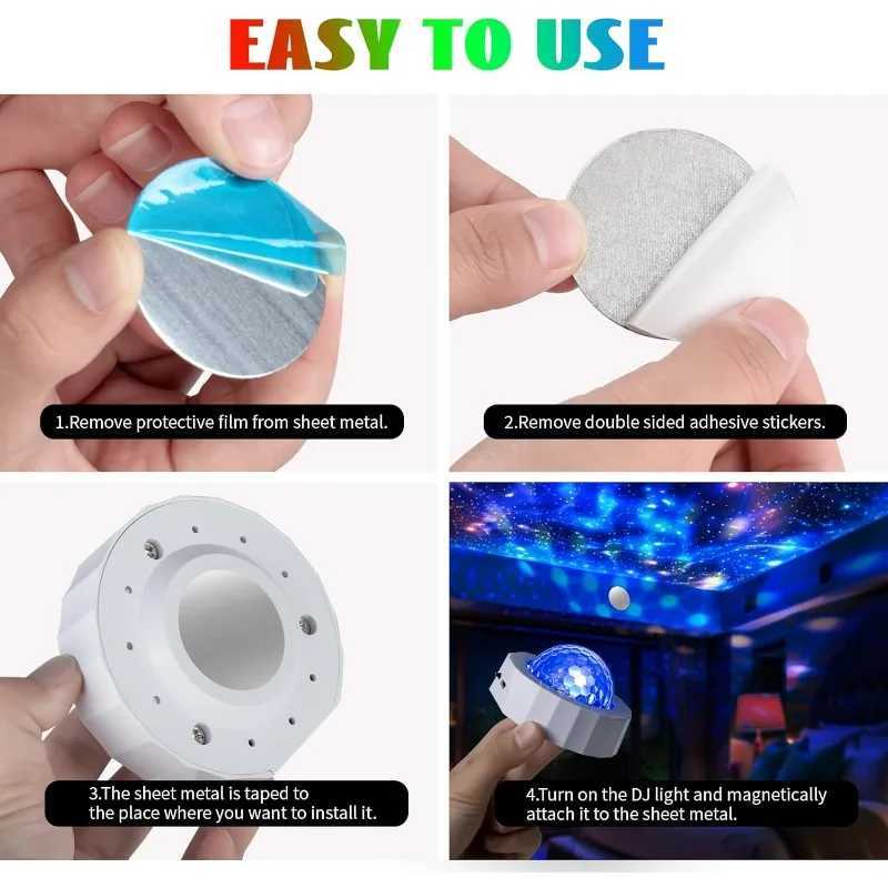 Car Disco Ball Rechargeable Battery Mini Disco Ball for Car Music Sound Activated Multicolor Car Disco Lights Inside Your Car XJ250527