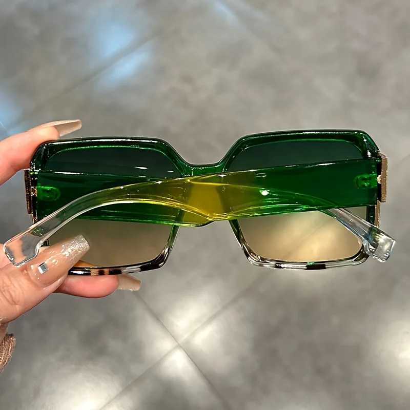 Extra Large Square Fashion Sunglasses for Men and Women Brand Gradient Color Glasses Summer Party Z250527