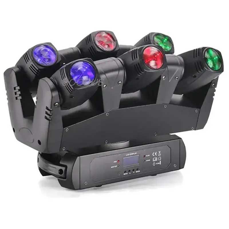 Lights DMX512 Stage LED RGBW Light Moving Head DJ Lights Projectors for DJ Event Sound Activated KTV Disco Party Show Audience XJ250527