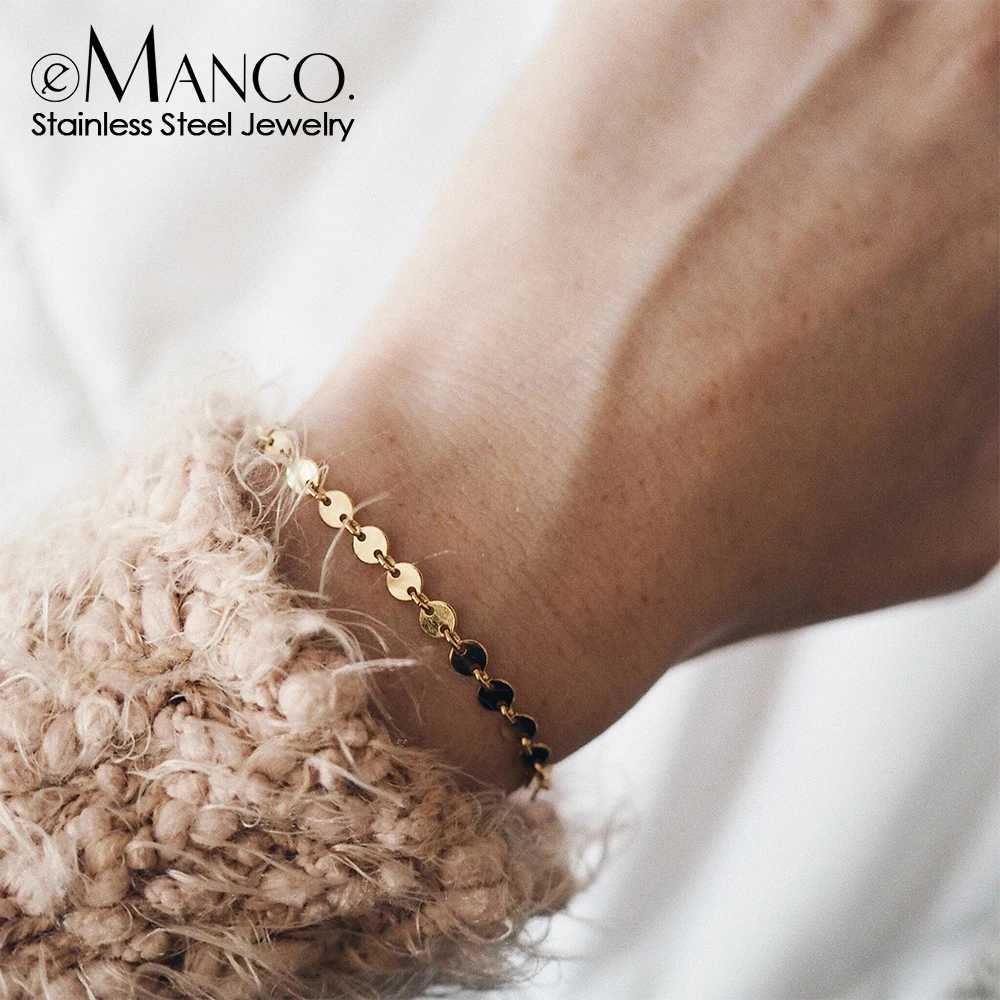 eManco Not Fade Adjustable Stainless Steel Bracelet Ankle Bracelets for Women Best Friend Dainty Bracelet Wholesale Jewelry W250526