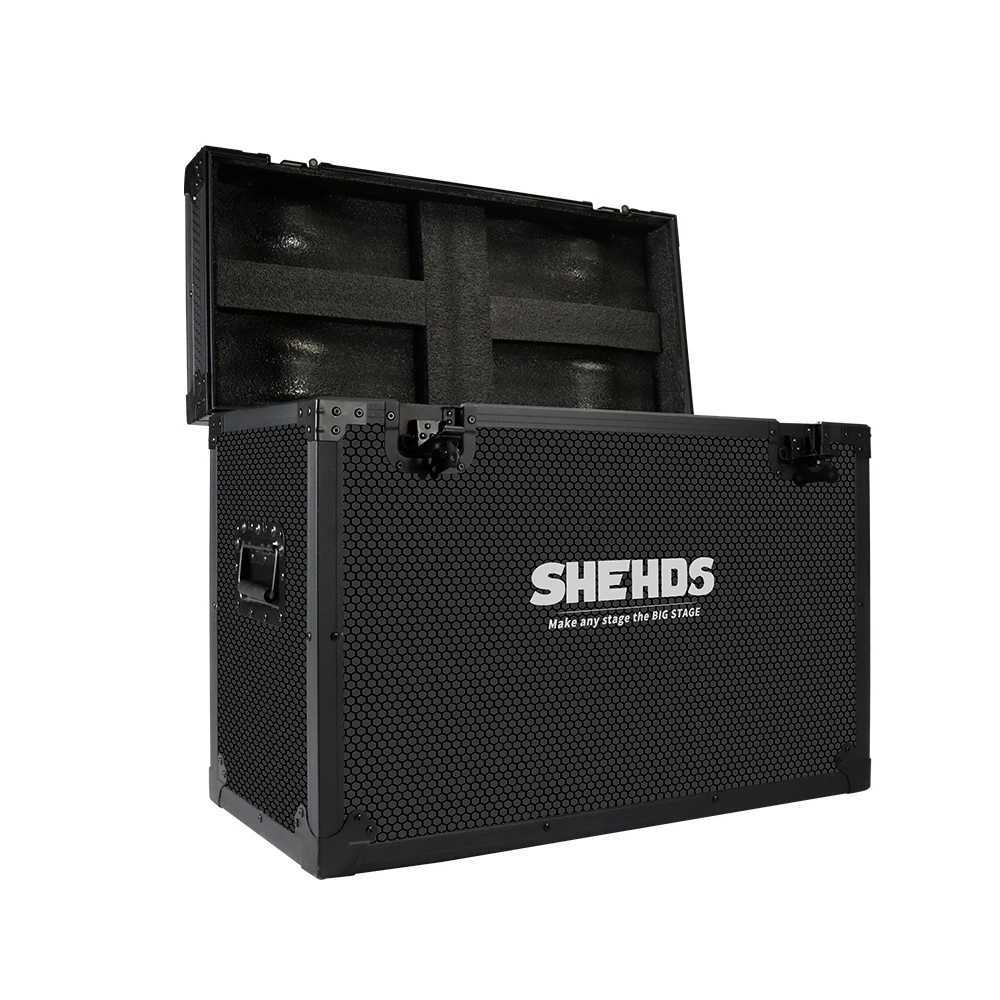 SHEHDS Flight Case 2 In 1 with Built-in Wheels for 2 LED Wash 19x15W Moving Head Light Disco KTV Party DJ Stage XJ250527