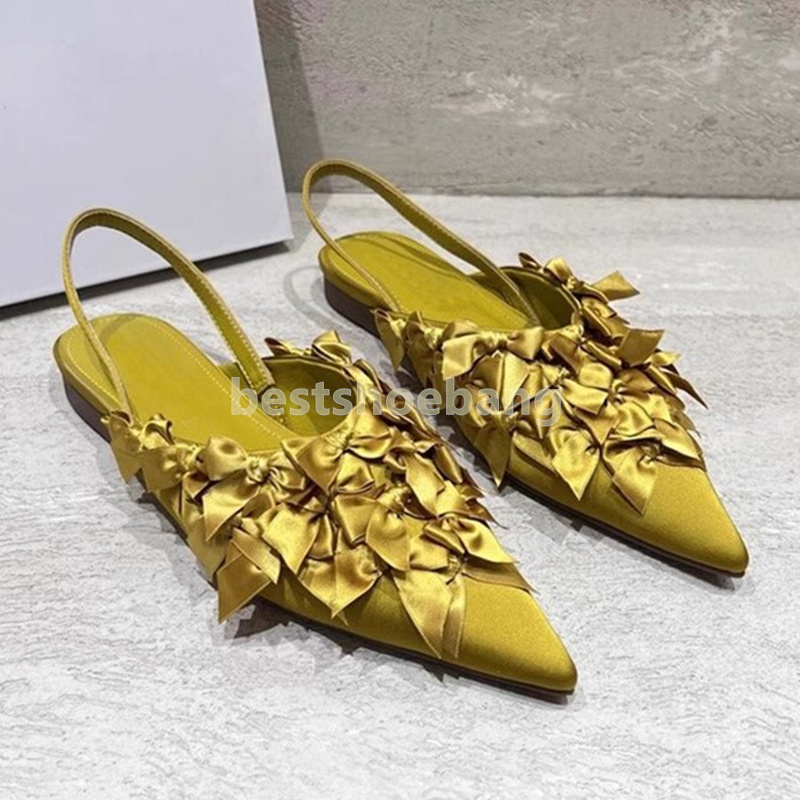 designer shoes summer loafers womens ballet flats heels fashion bowknot dress shoes luxury womens shoes low-heel sandals size 35-40