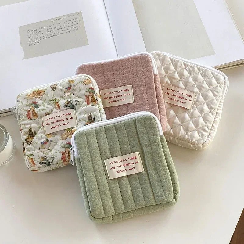 Coin Purse Jewelry Organizer Credit Card Pouch Case Girls Diaper Sanitary Napkin Storage Bag Nylon Sanitary Pads Package Bags 250526