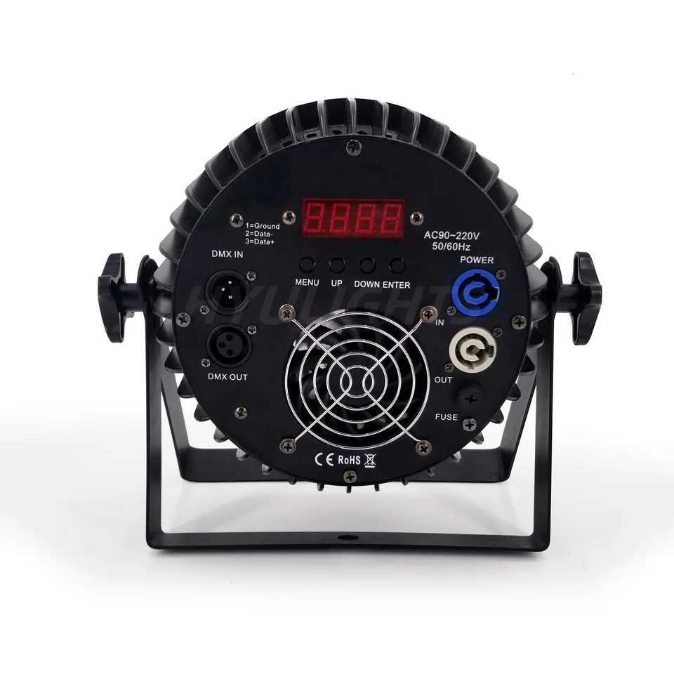 Aluminum LED Par light 24x18W RGBWA UV 6in1 Stage Light Profession KTV DJ Wash LightXJ250527