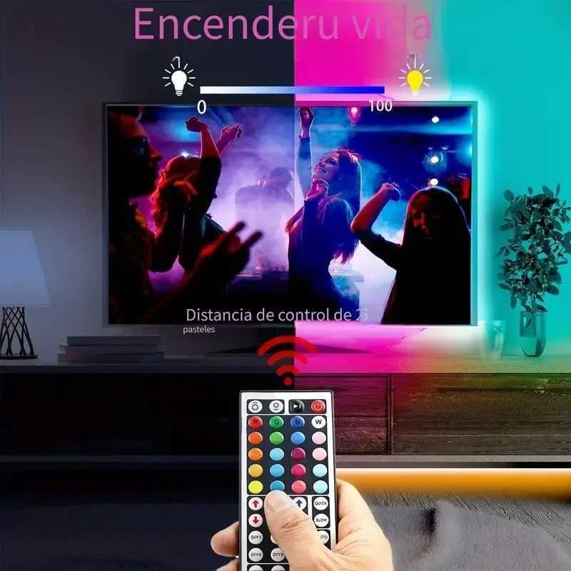 5050 RGB light strip kit, LED lights with 44 keys, Wi-Fi smart LED light strip, Halloween and Christmas decorations X250527