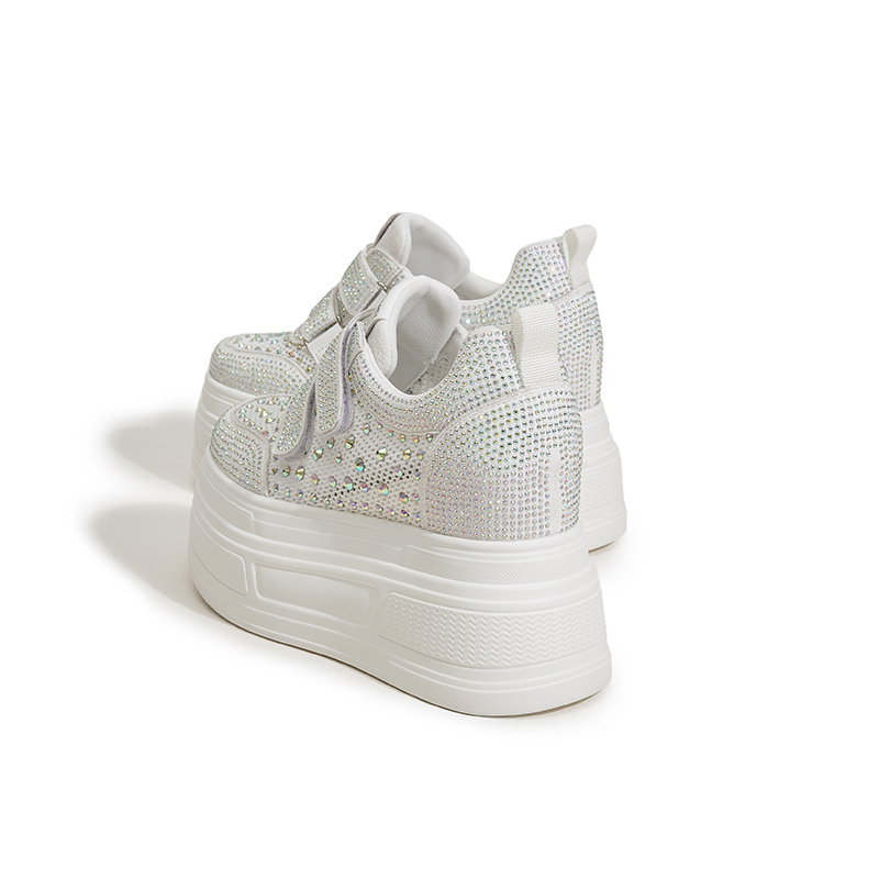 Designer The 2025 Summer New Versatile Breathable and Perforated Mesh Casual Shoes Thick-Soled Sponge Insole Height-Increasing Women's Shoes Z912