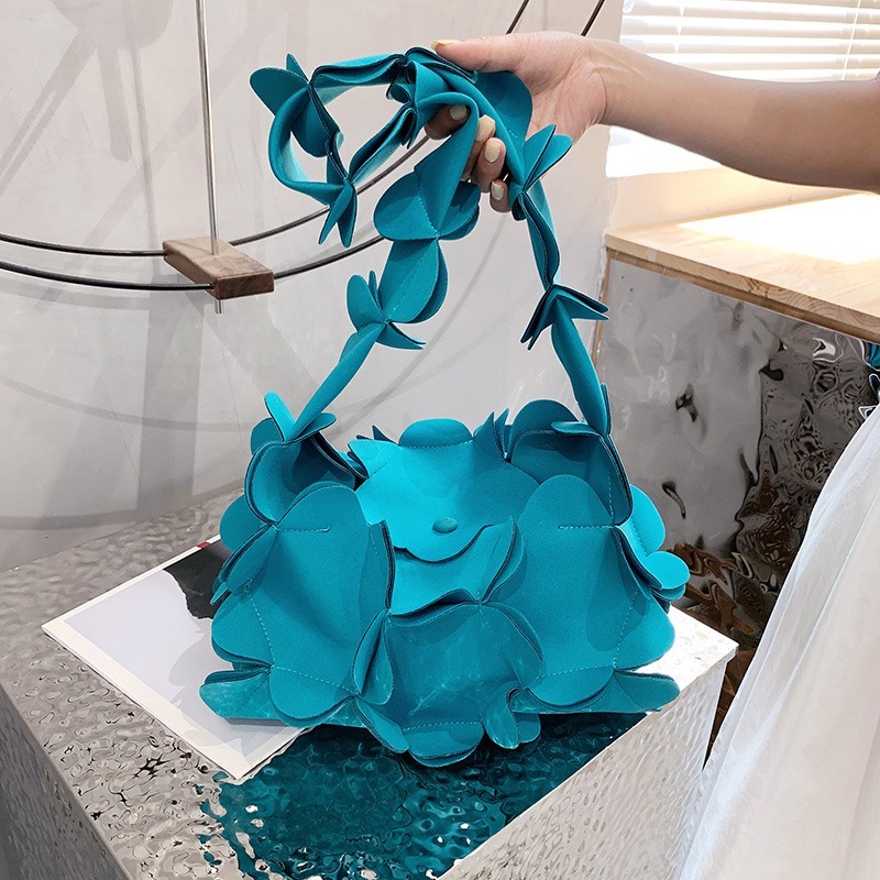 Womens Fashion Shoulder Bag with 3D Flower Design