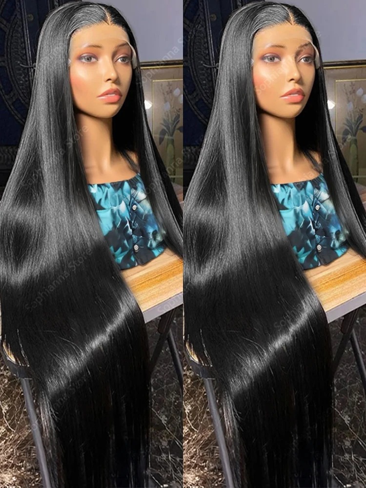 250 Density 30 34 Inch Straight Lace Frontal Wig 13x6 HD Human Hair 13x4 Straight Human Hair Wigs Synthetic For Women