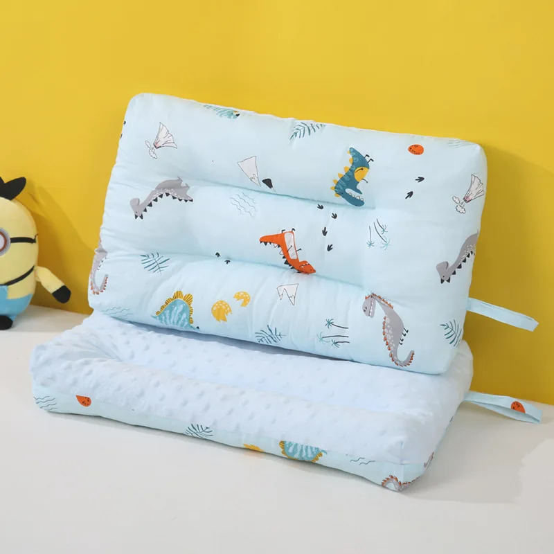 Baby Pillow Pure Cotton Infant Soothing Mood Soft Doublesided Breathable Cartoon Animal Kindergarten Nap Special Product 250527