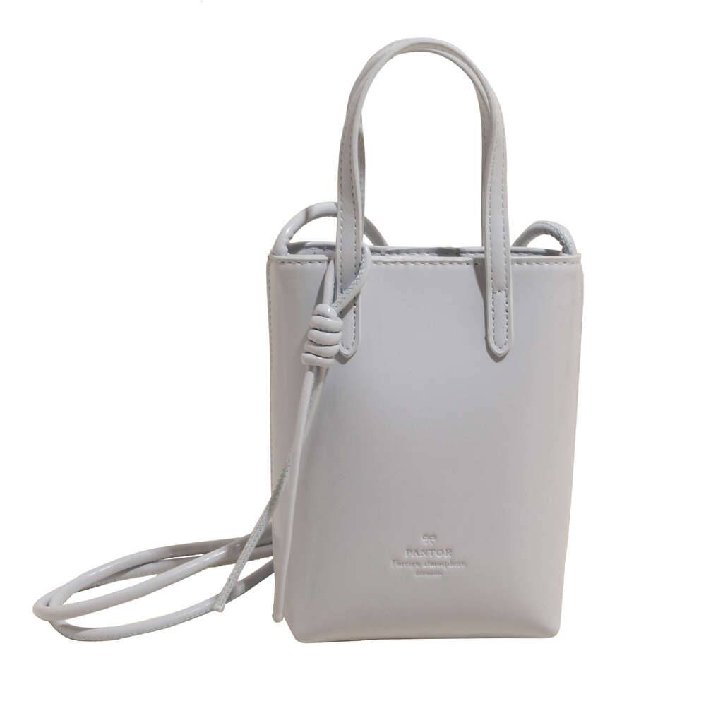 High-End Niche Oil Wax Leather Handbag Mobile Phone Commuter Versatile Stylish Solid Color Shoulder Crossbody Women's Bag