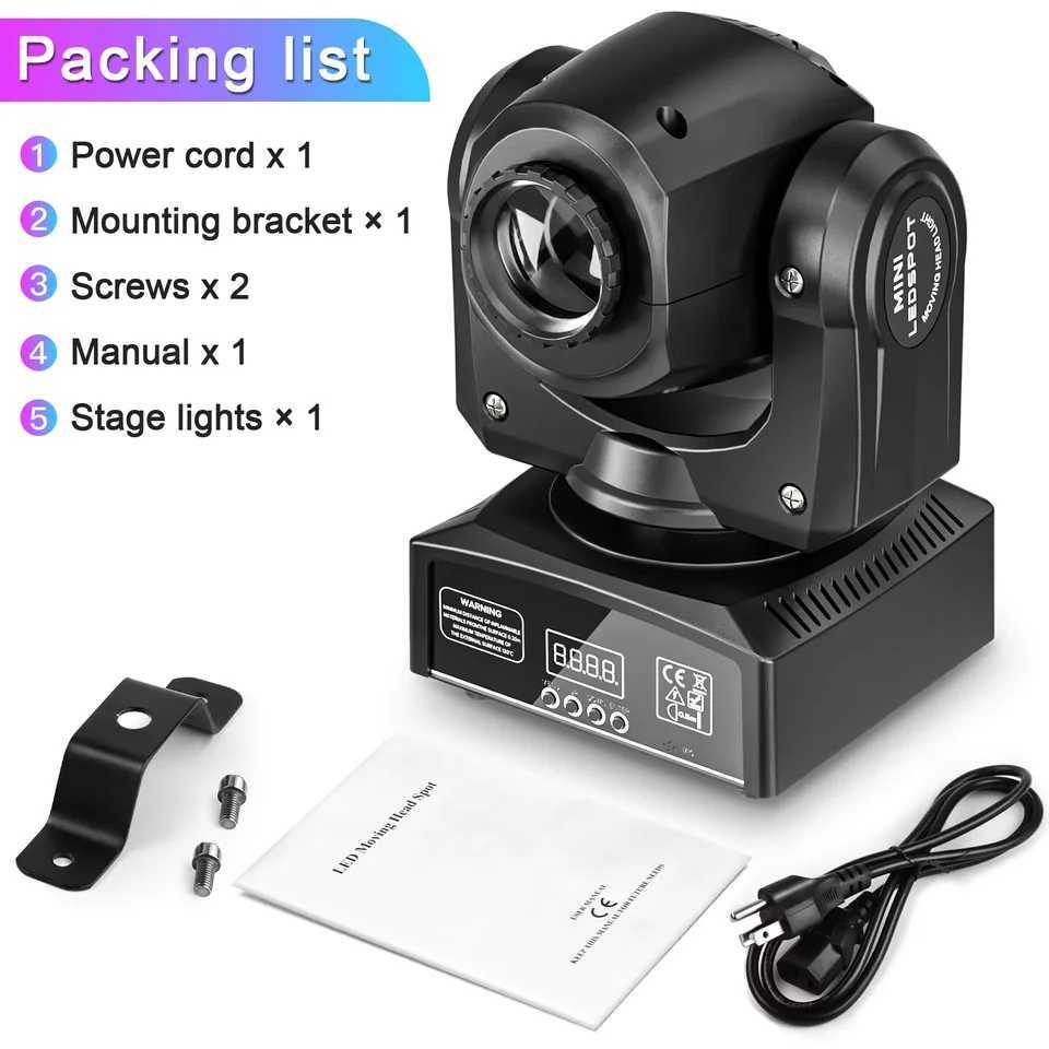 Yiflamefly Moving Head Lights 30W RGB LED Black Stage Lights DMX 512 For Wedding DJ Disco Party Live Show Stage Lighting XJ250527