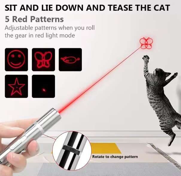 3-in-1 Multifunctional Flashlight: Lighting/Uv Money Detection/Cat Teaser Laser Toy, USB Rechargeable