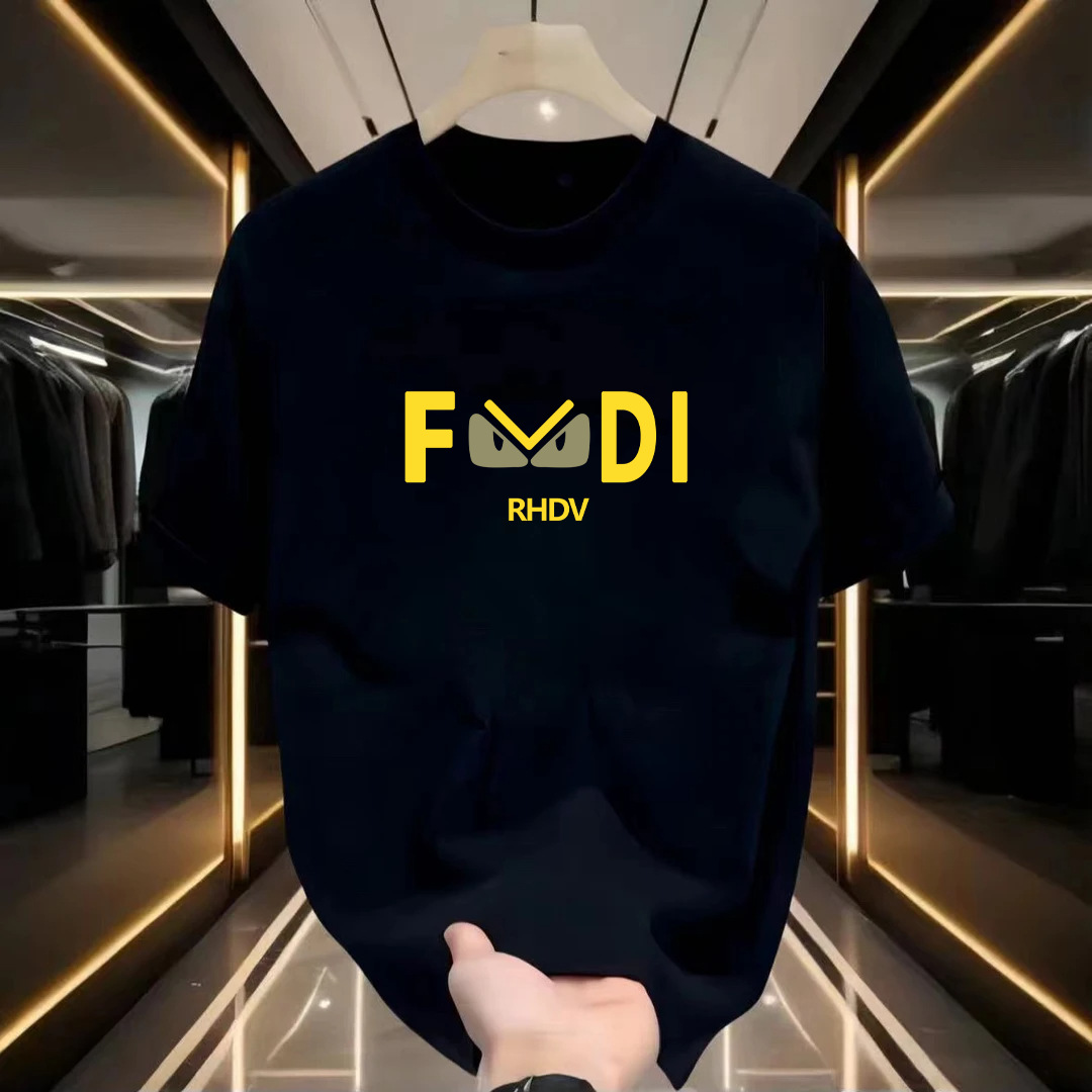 2025 Hot Free shipping designer t-shirt for mens t-shirt black white New Summer Loose Trendy Brand T-shirt