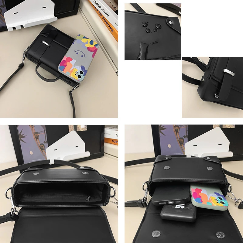 Minimalist Mens Shoulder Bag Fashionable Male PU Leather Crossbody Bags Small Flip Style Messenger Bag for Men er Handbag 250526