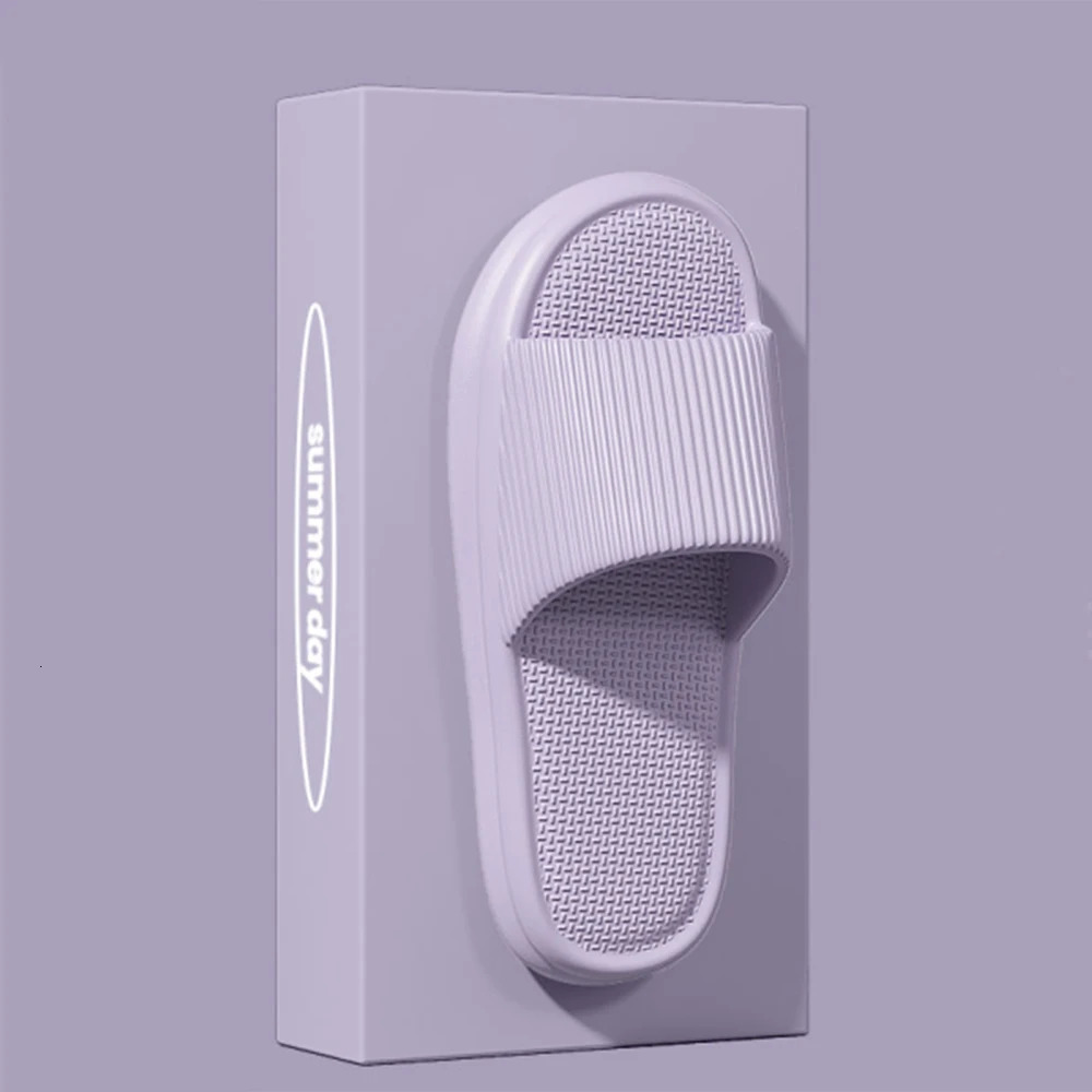 ZHIDA Thick Platform Cloud Slippers EVA Soft Sole Pillow Slides Summer Beach Flip Flops Women Non Slip Bathroom Home Slippers 250526