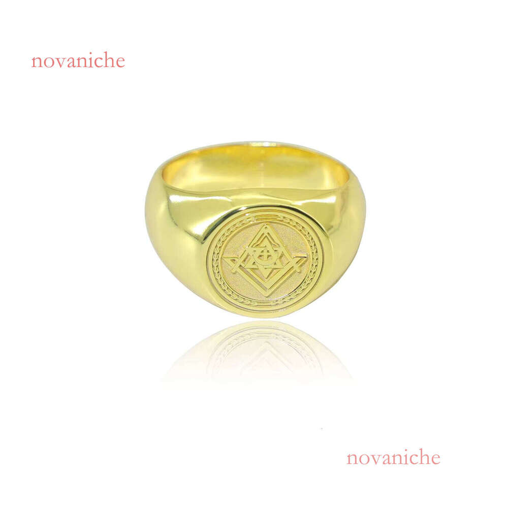 3D Stainless Steel Ring Personalized Gold Plated Letters Men Jewelry for Lover Gift Wholesale