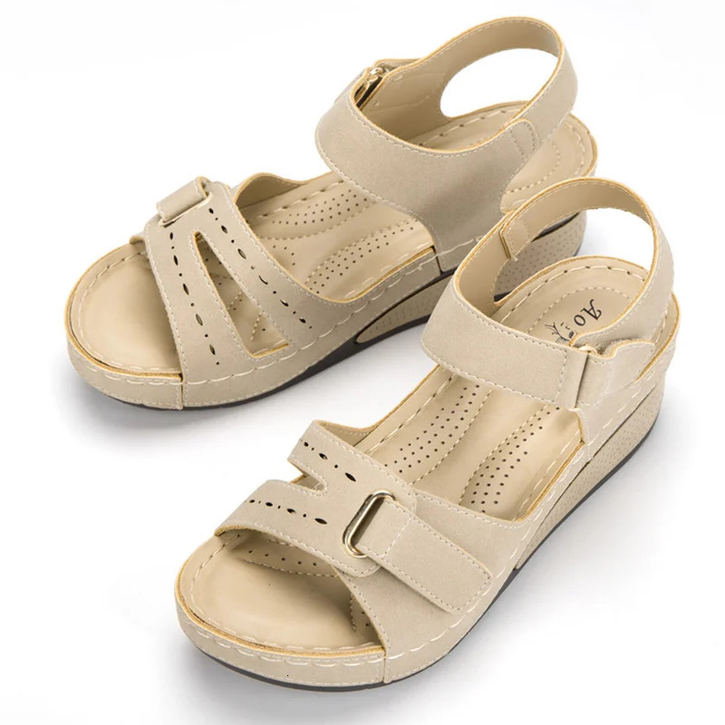Women Sandals Soft Bottom Wedge Heels Sandals Summer Shoes Women Platform Sandalias Mujer Elegant Wedges Shoes For Women Tacon 250603