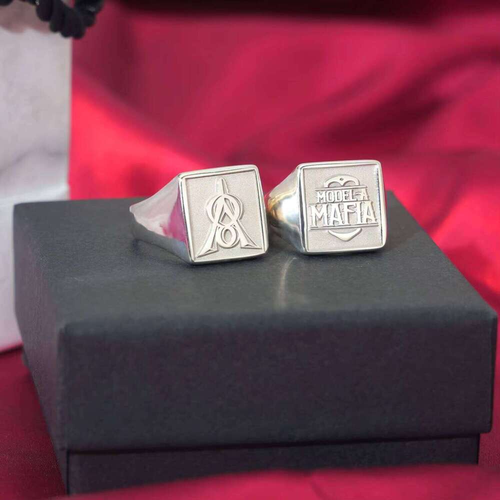 3D Engraved 17mm Men Fashion Sier Ring for Family Gifts Wholesale