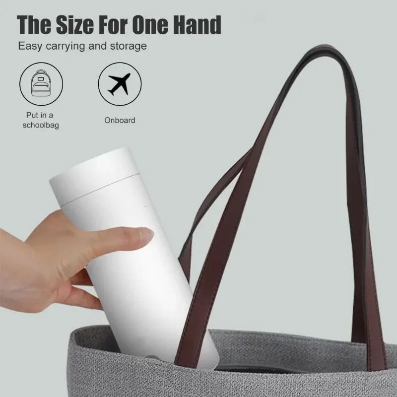 Travel Electric Kettle 400ml Stainless Steel Baby Warmer Bottle Auto Off Water Boiler for Tea Coffee Milk 250527