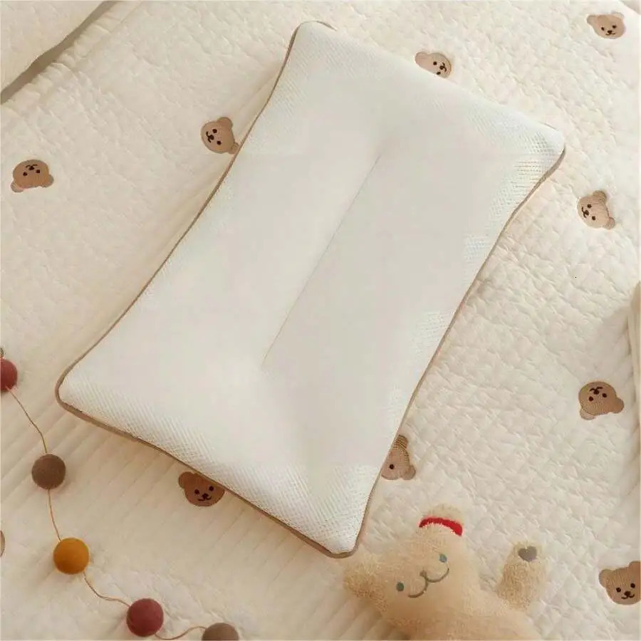 ins style baby embroidered bear quilted pillow kindergarten breathable sweatabsorbent pure cotton cute 250527