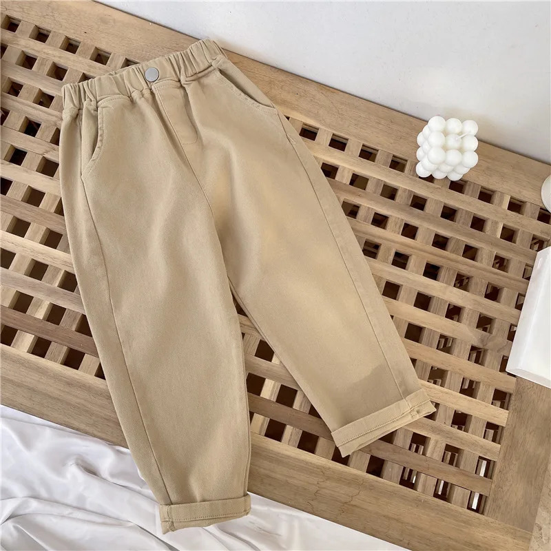 Spring Boys Casual Pants 28 Years Old Children Harem Summer Girls Loose Solid Color Sport Trousers Kids Fashion Clothes 250527
