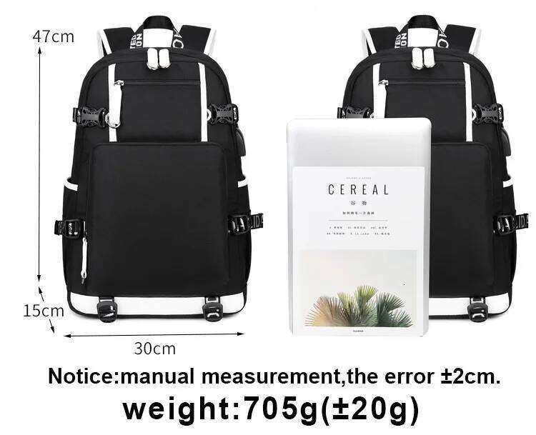 Game World Of Tanks Girl Boy Schoolbag Large Capacity Laptop Bag Waterproof Multifunction USB Charging Backpack
