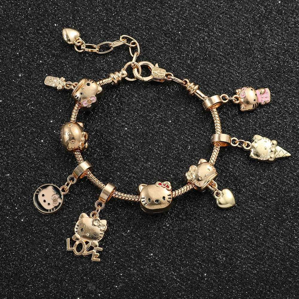 Sanrio Hello Kitty Bracelet cute Anime Cartoon Hello Kitty Bracelet Girls Birthday Party Jewelry Gifts w250716