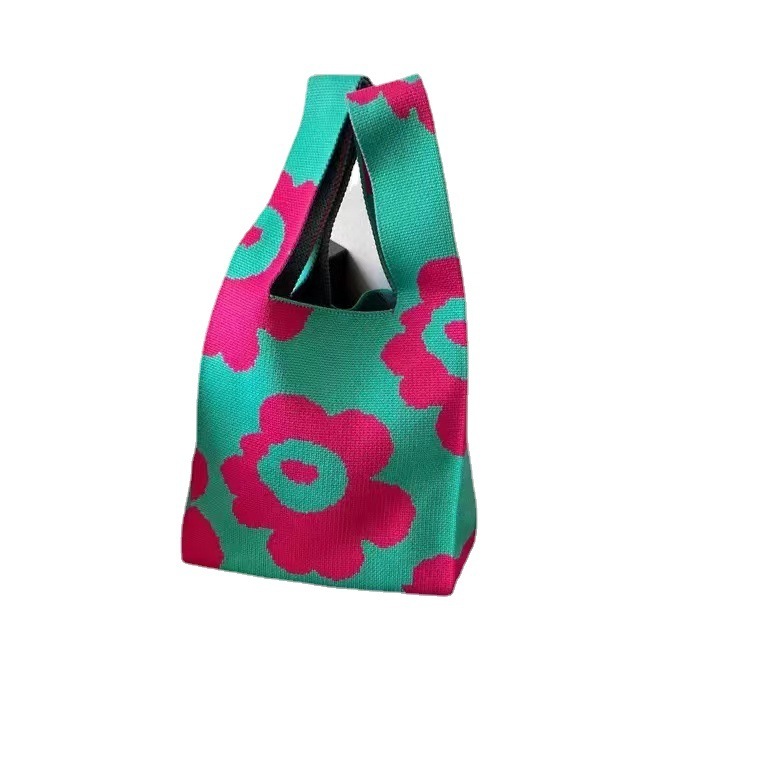 Top quality Brand High Quality New Style Style Knitted Bag Fashion Simple Knit Shoulder Bag Floral Tote Bag Factory New Free Delivery Designer Bag