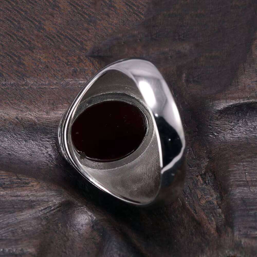 Natural Stone Handmade Jewelry Sterling Sier Finger Ring for Men