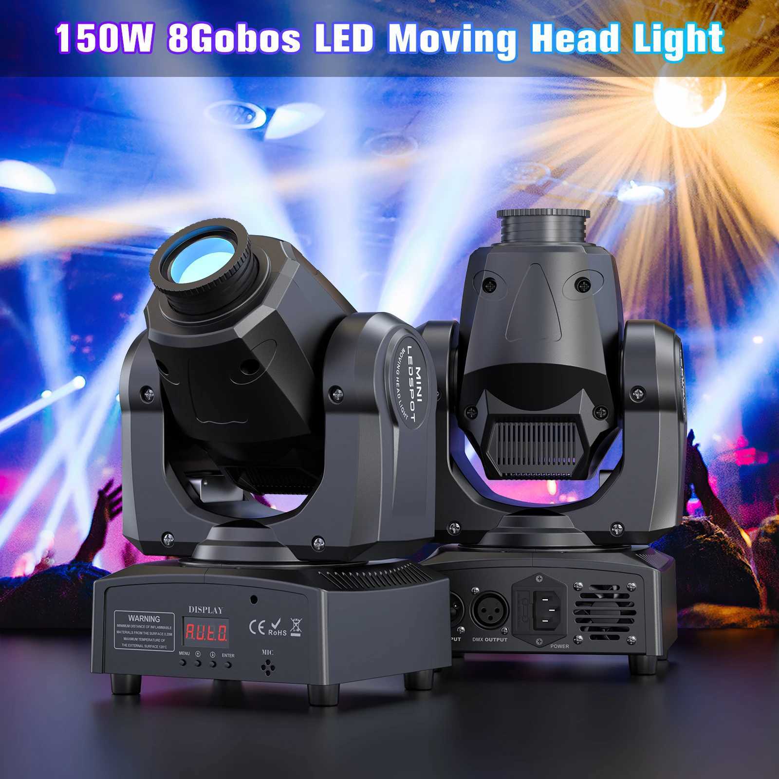 Yiflamefly 4Pcs 150W LED Light Pattern Light Stage Effect Moving Head Light With Remote Control DMX For Wedding Concert Club KTV XJ250527