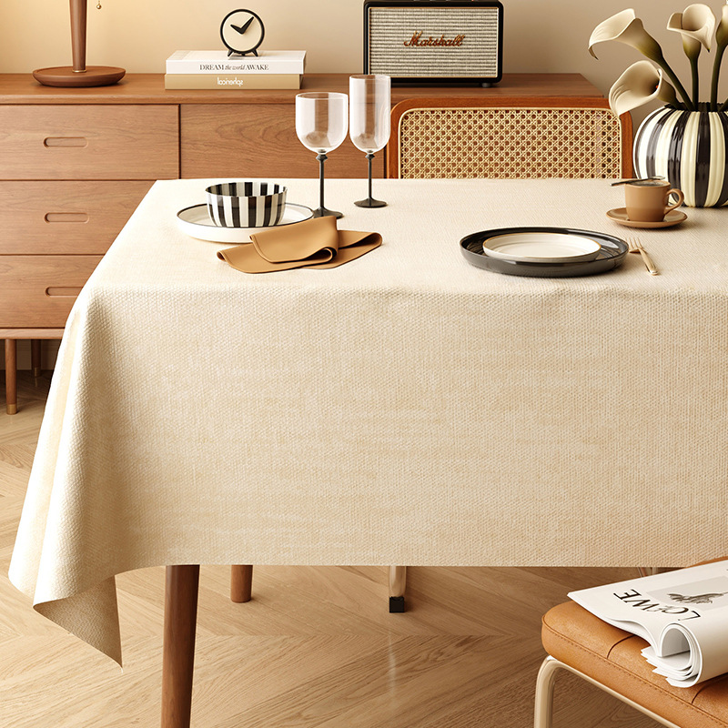 A648 Jifeng table cloth waterproof and oil-proof washable table mat light luxury high-end desktop protection table cloth anti-scalding coffee table ma