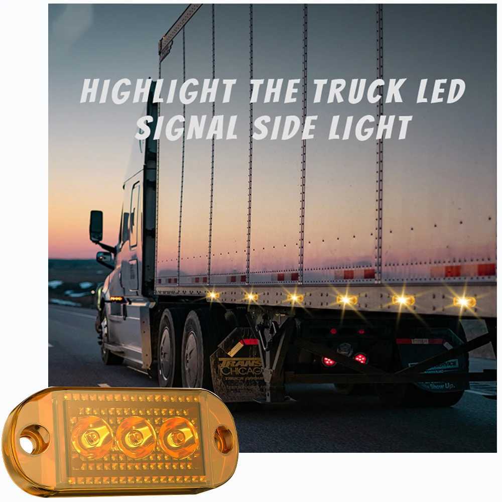 Truck side light 12V24V universal truck 3LED side light width indicator light car warning light side light. XJ250527