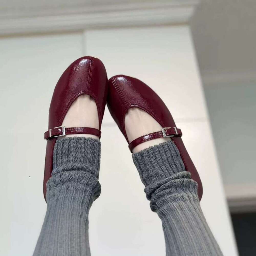 Mary Jane Shoes for Women with One Strap 2025 Spring New French Style Round Toe Shallow Mouth Versatile Ballet Flats