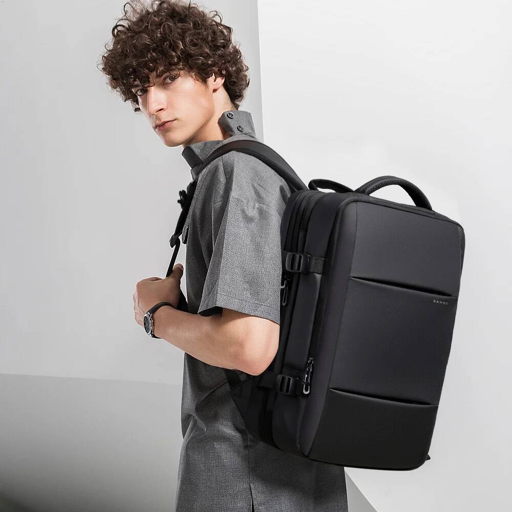 Expandable Men's Waterproof 17.3 in Laptop Backpack Man Large Capacity Hiking Travel Bag Male Backpacks for Men